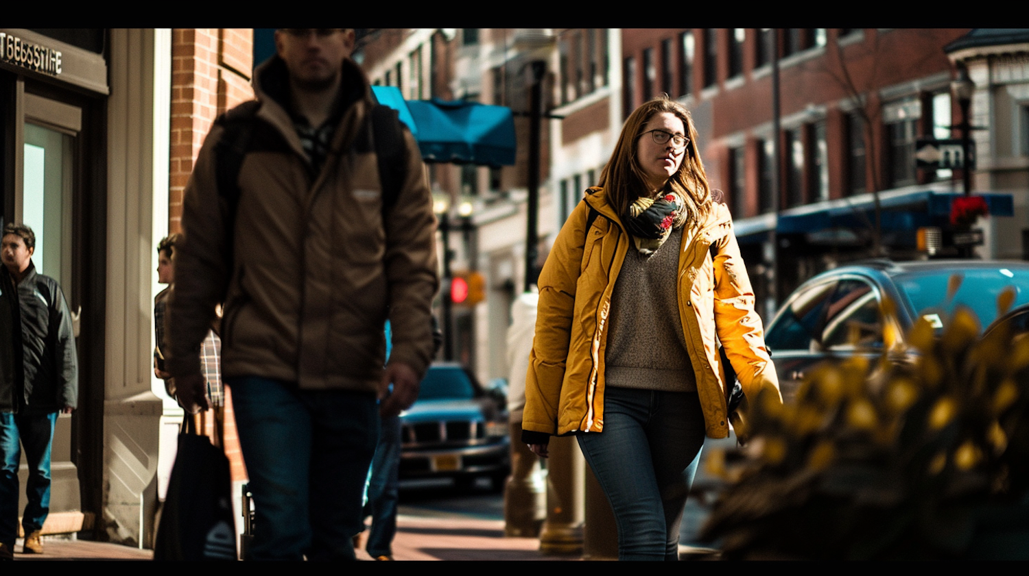 Stylish Woman Walking in the City