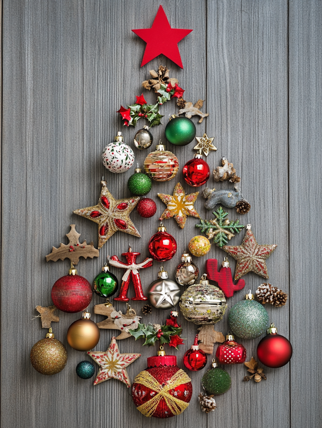 Creative Christmas Ornament Tree