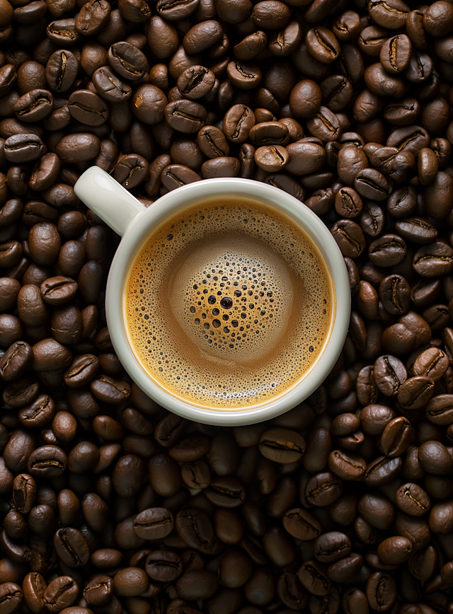 Freshly Brewed Coffee Overhead