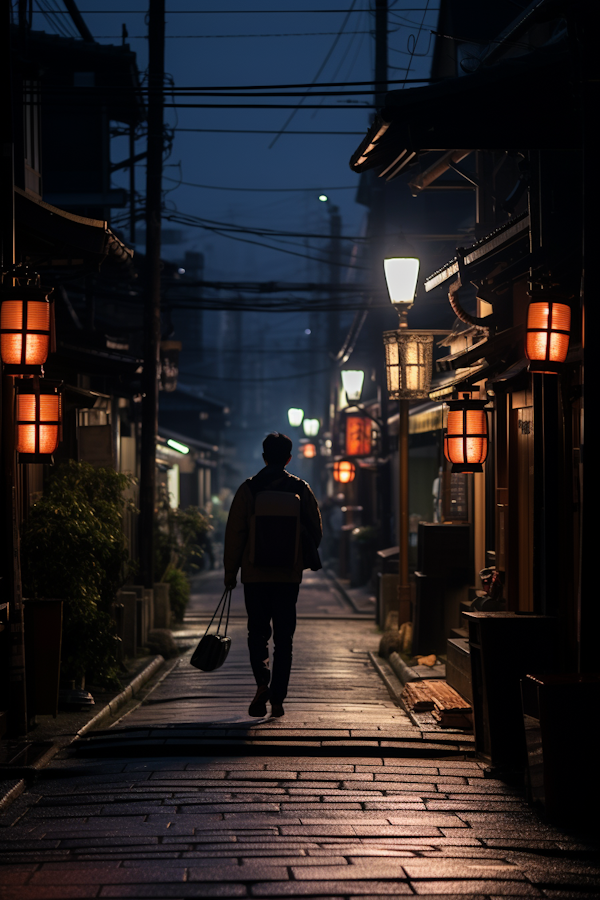 Twilight Solitude on Lantern Street