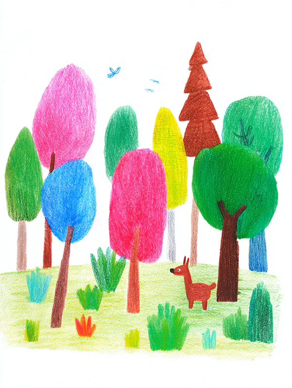Whimsical Forest Scene