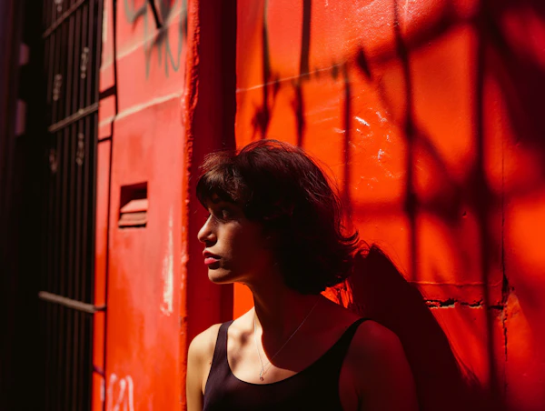 Contemplation in Crimson