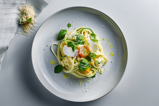 Gourmet Pasta Dish Presentation