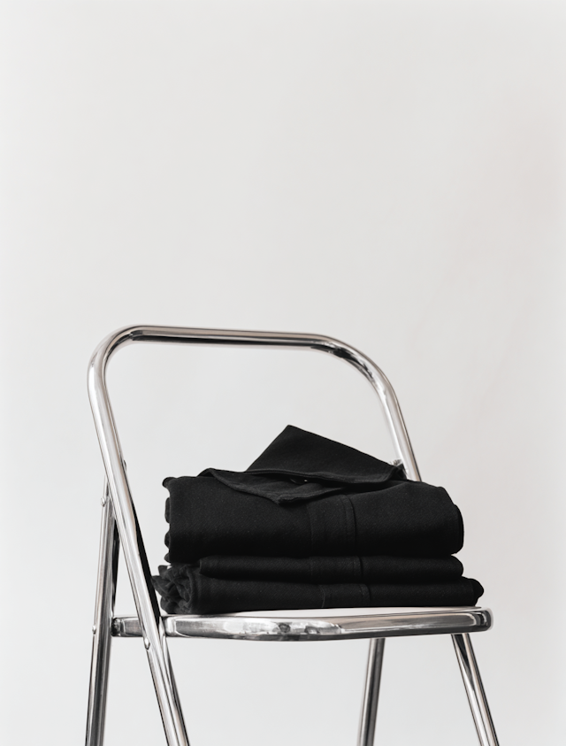 Folding Chair with Garments