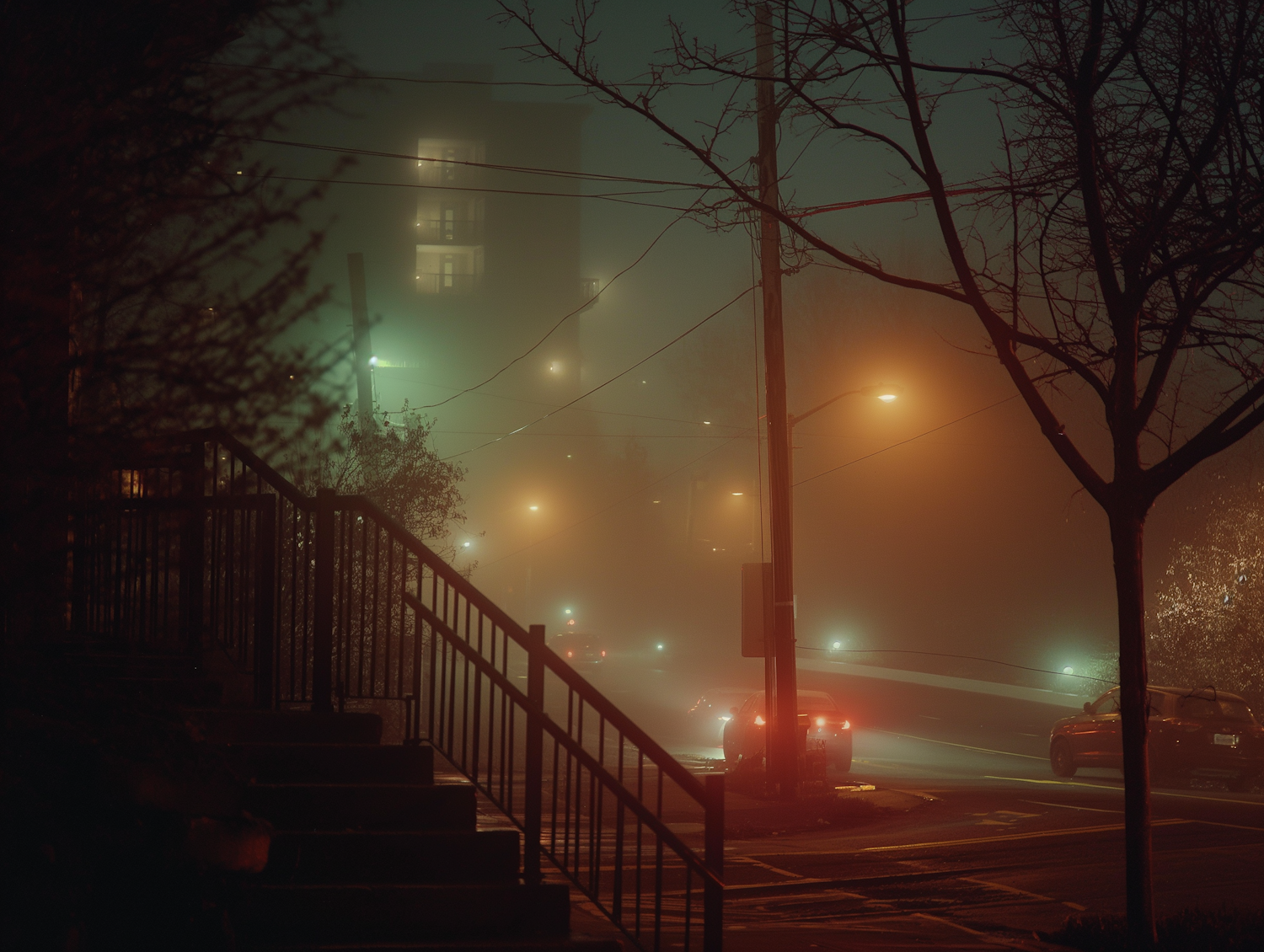 Foggy Urban Night