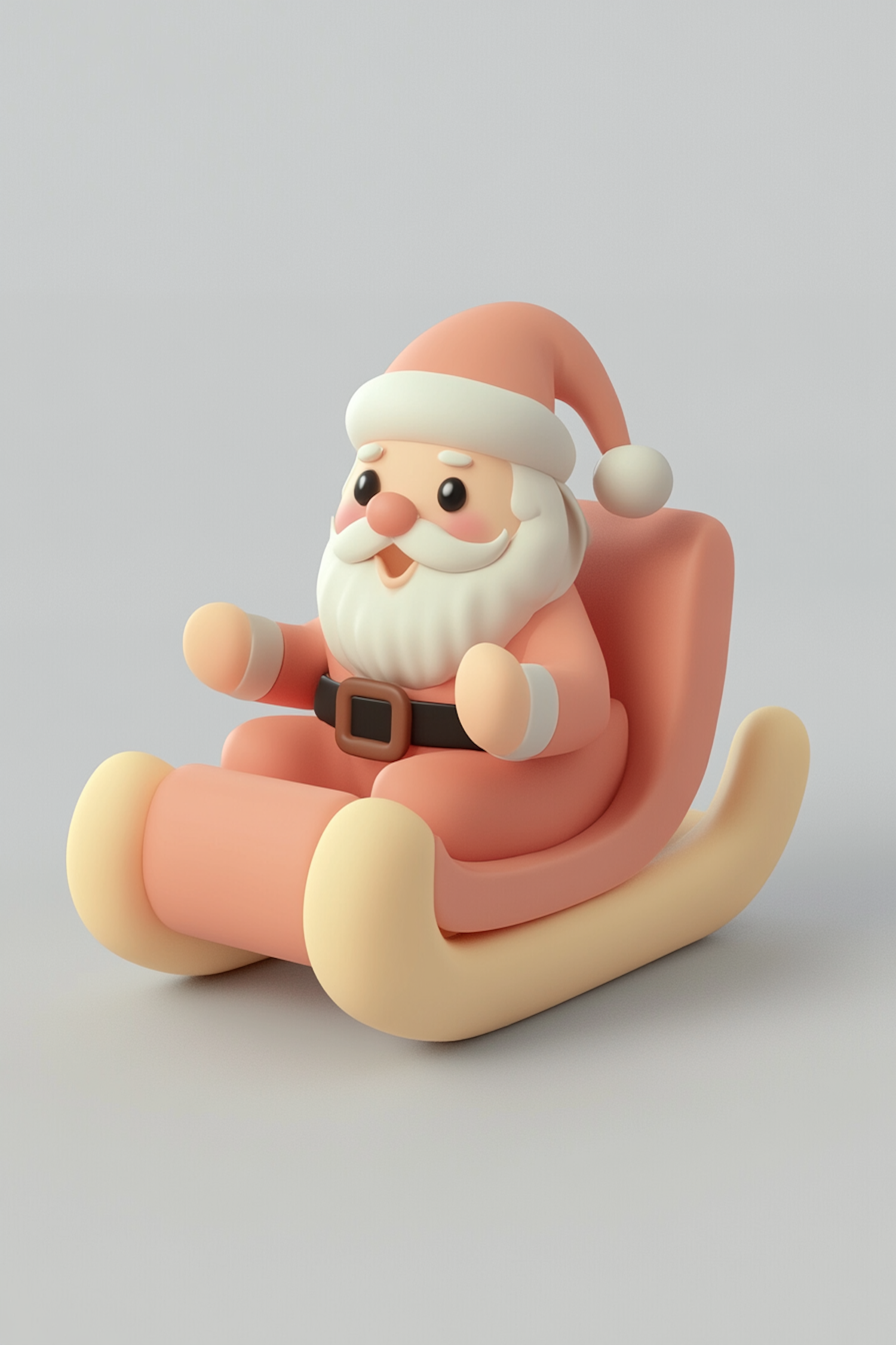 Cartoon Santa in Sleigh