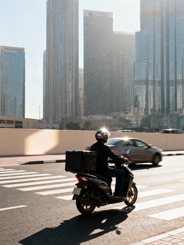 Urban Delivery Scene