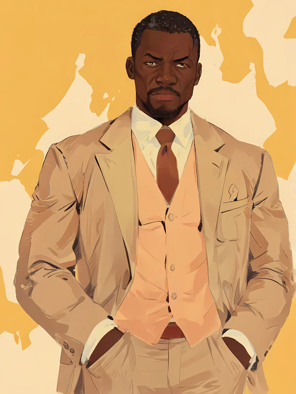 Man in Tan Suit Art