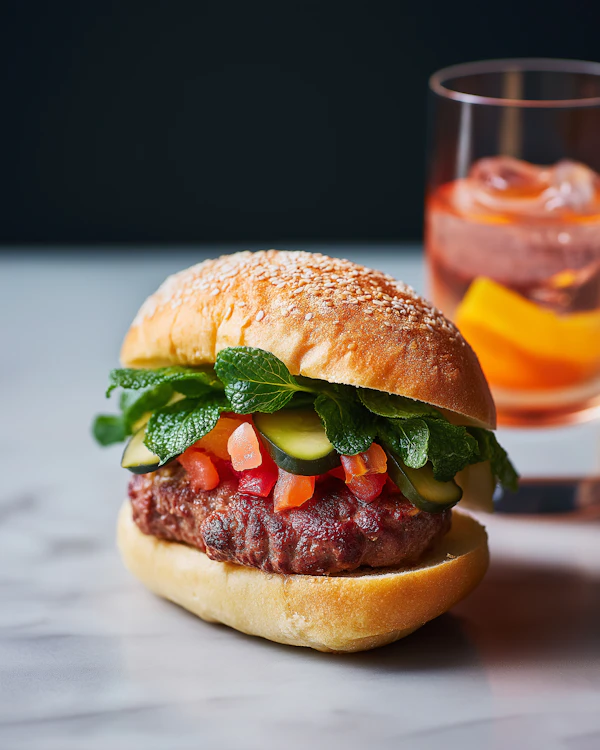 Gourmet Burger Close-Up