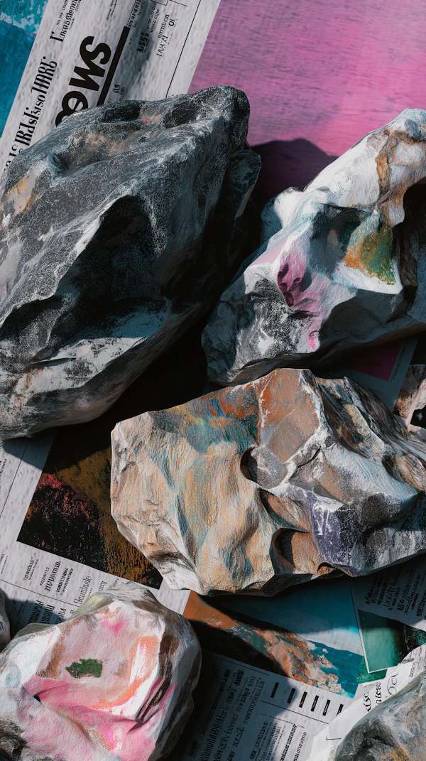 Painted Rocks Display