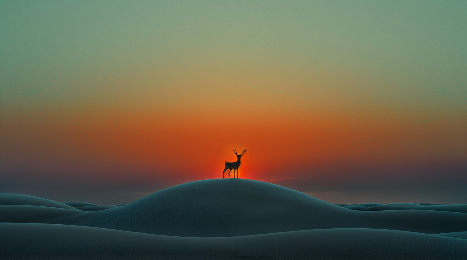 Serene Desert Deer