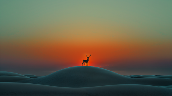 Serene Desert Deer