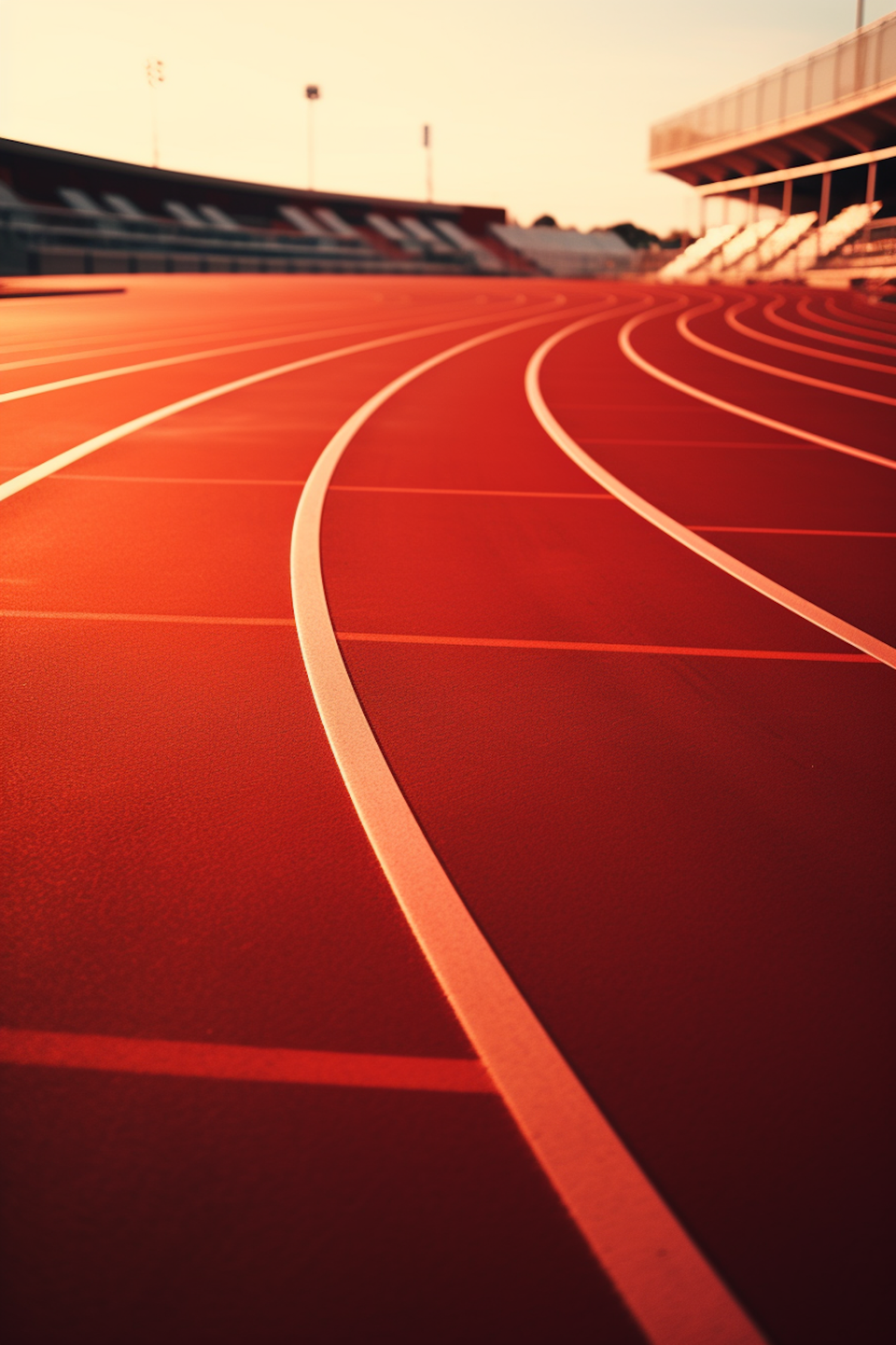 Sunlit Solitude of the Racing Track