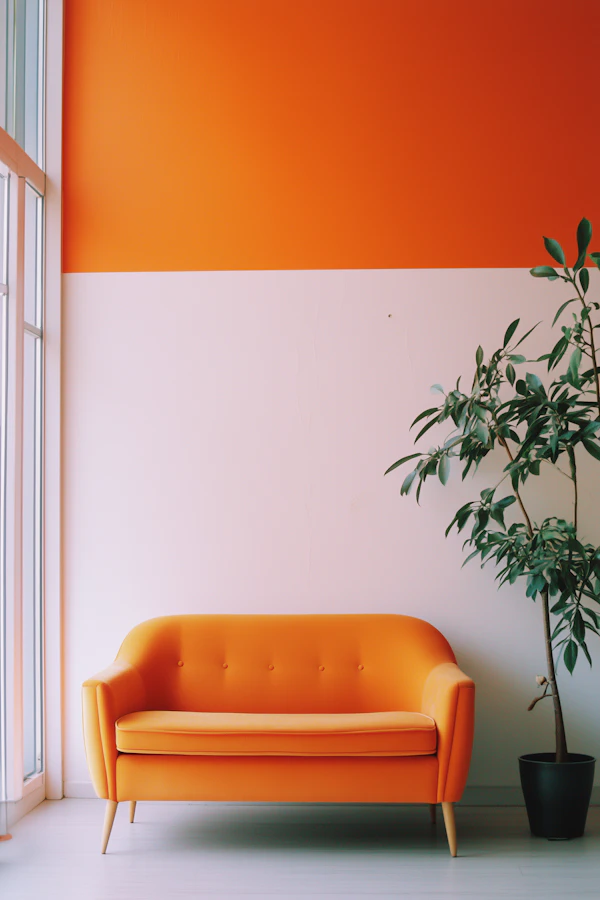 Modern Orange Sofa