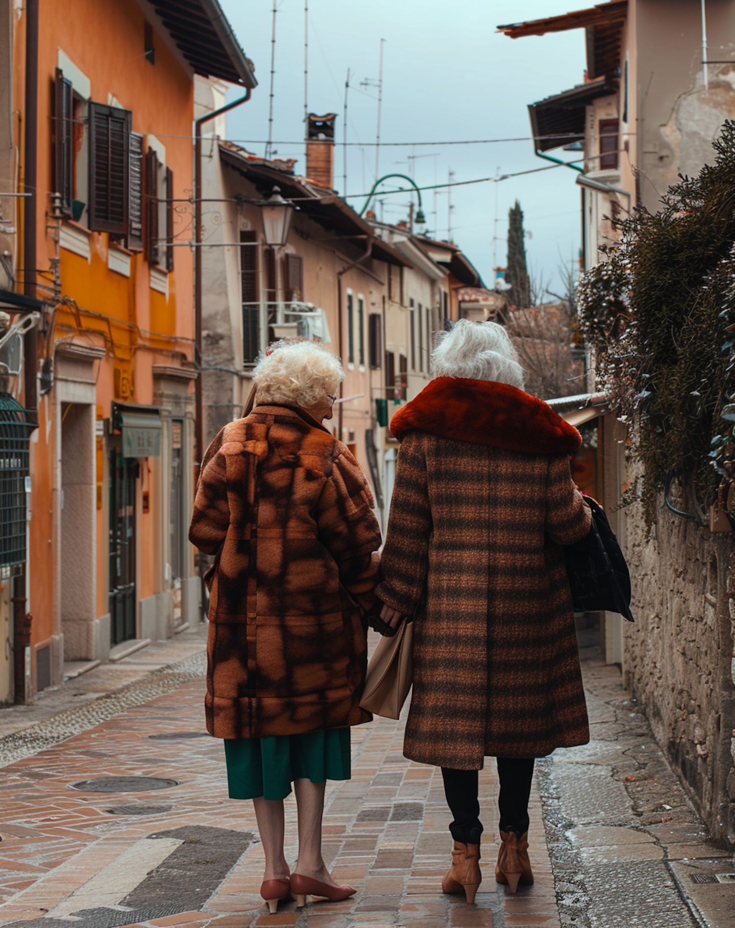 Elderly Companionship in Urban Alleyway