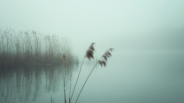 Misty Lakeside Serenity