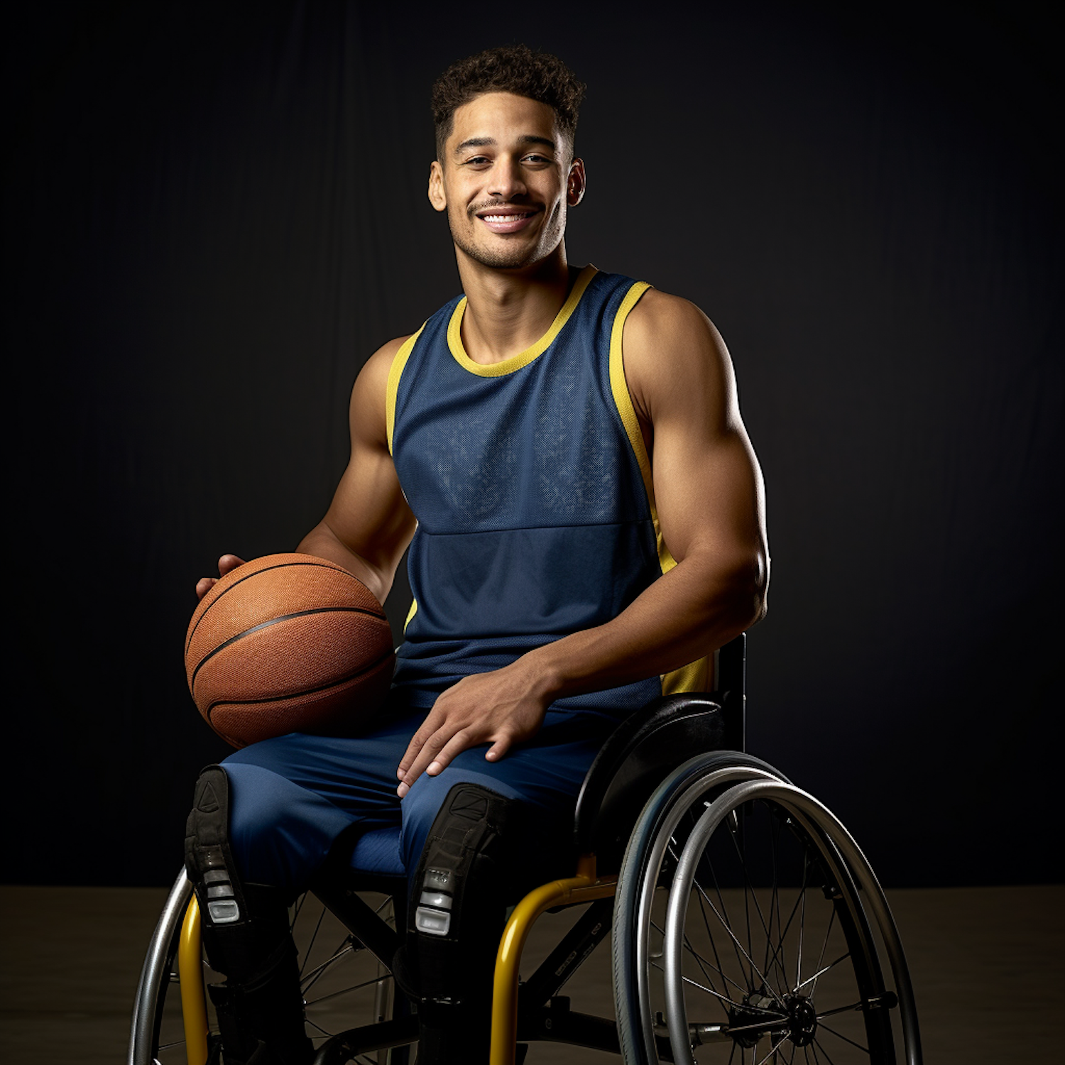 Confident Wheelchair Basketball Athlete