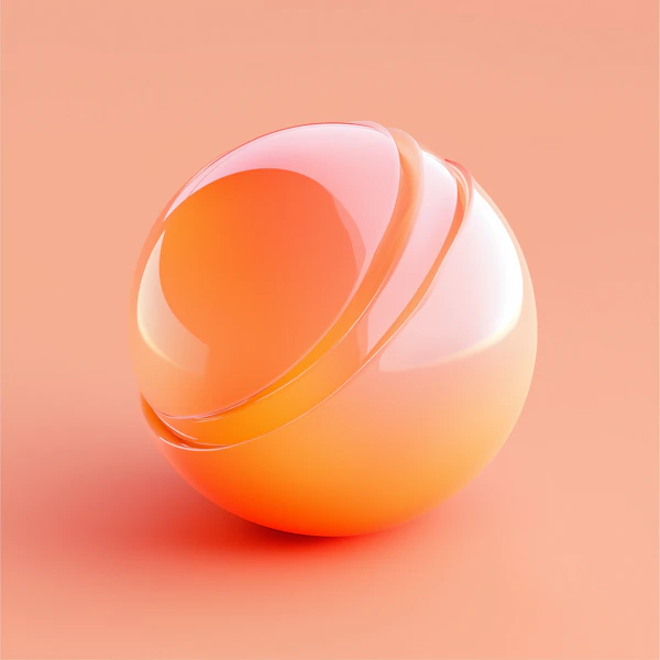 Glossy Orange Sphere