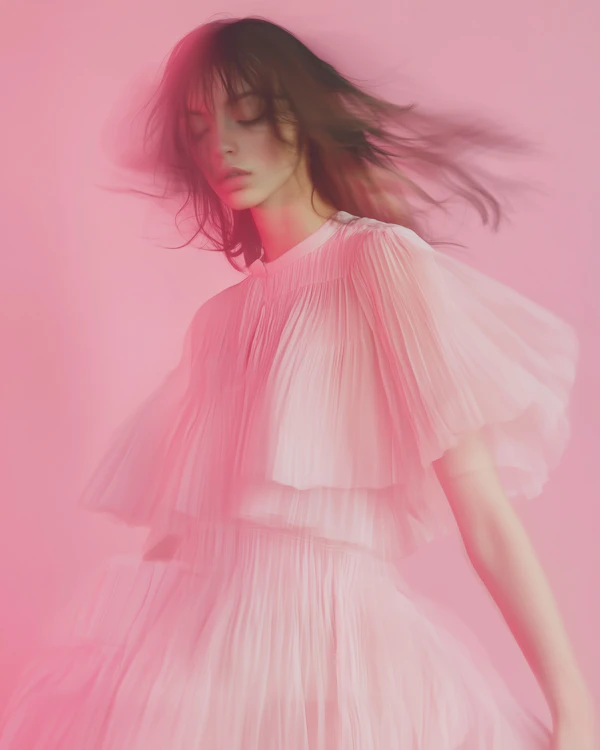 Ethereal Woman in Motion