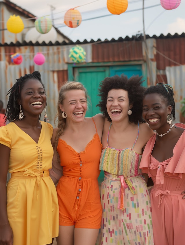 Joyous Women in Summer Attire