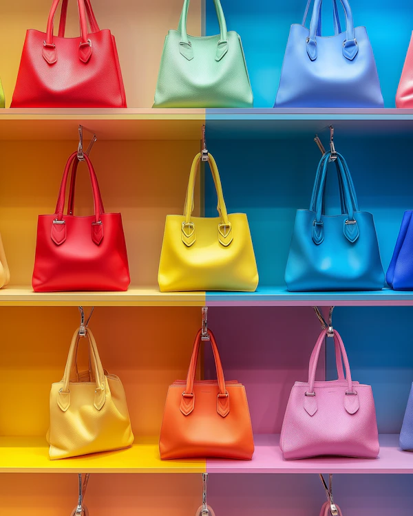 Rainbow Handbag Display