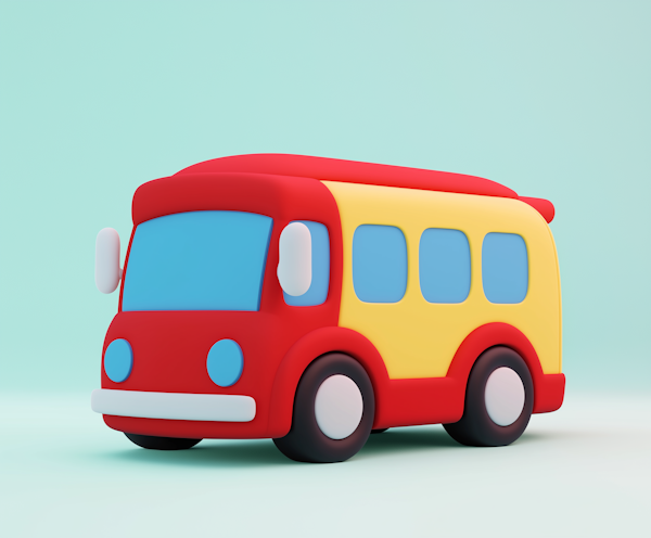 Stylized Toy Bus