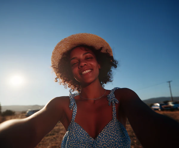 Smiling Woman Outdoors