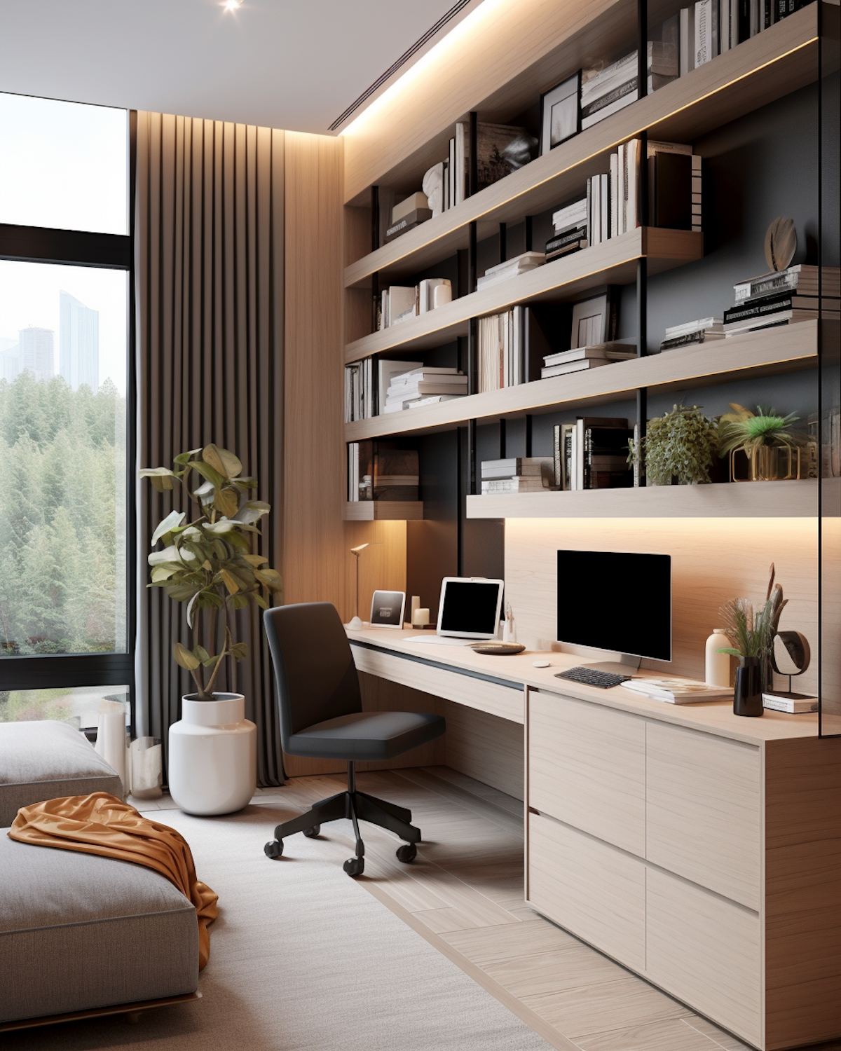 Sophisticated Comfort: Modern Home Office