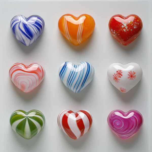 Heart Glass Ornaments