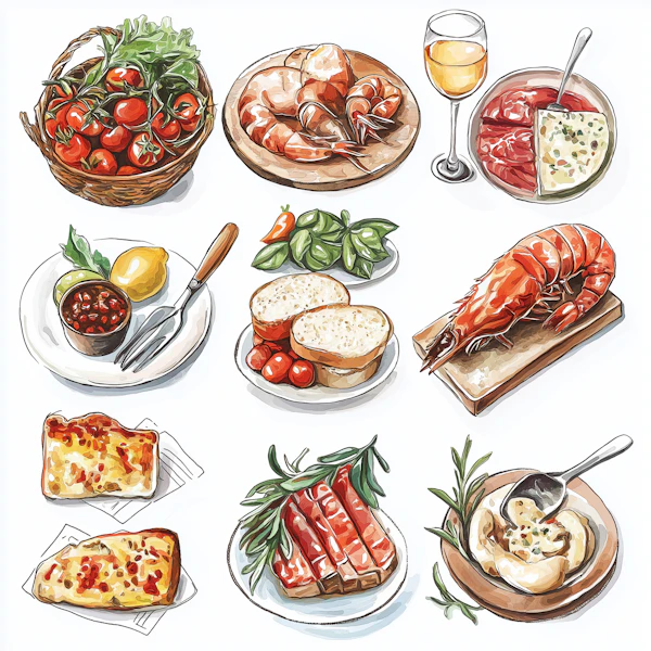 Mediterranean Food Spread