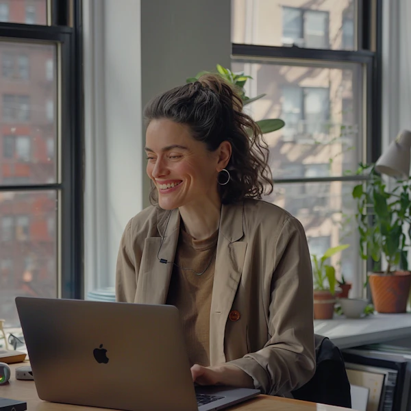 Woman at Work Desk