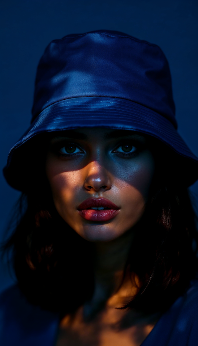 Dramatic Portrait with Bucket Hat