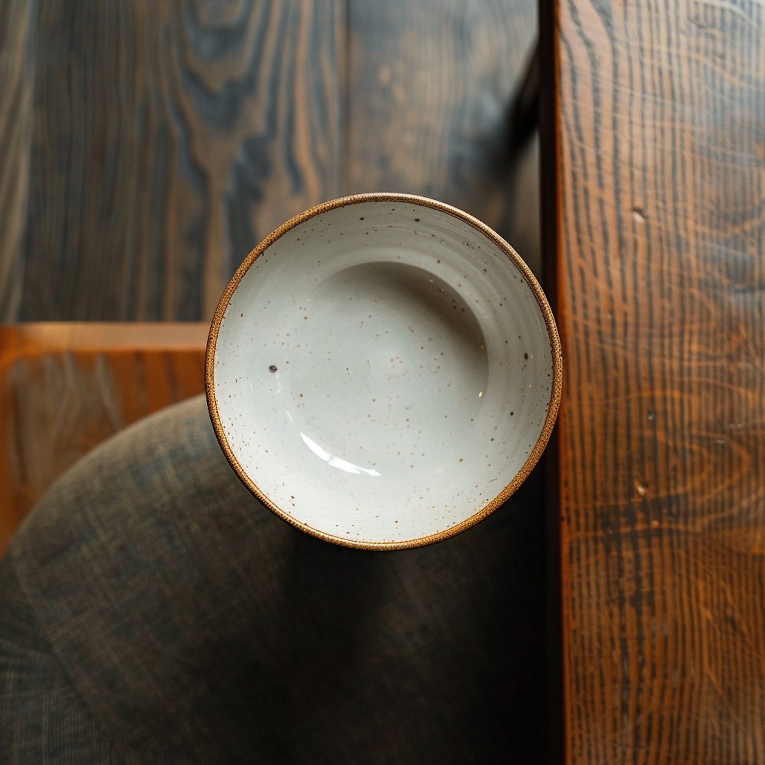 Elegant Ceramic Bowl on Wooden Surface