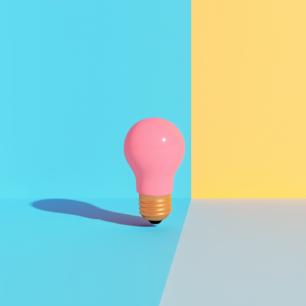 Singular Pink Light Bulb