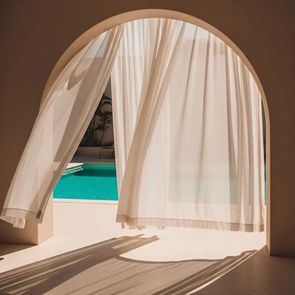 Serene Poolside View