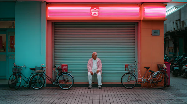 Neon Glow Urban Scene