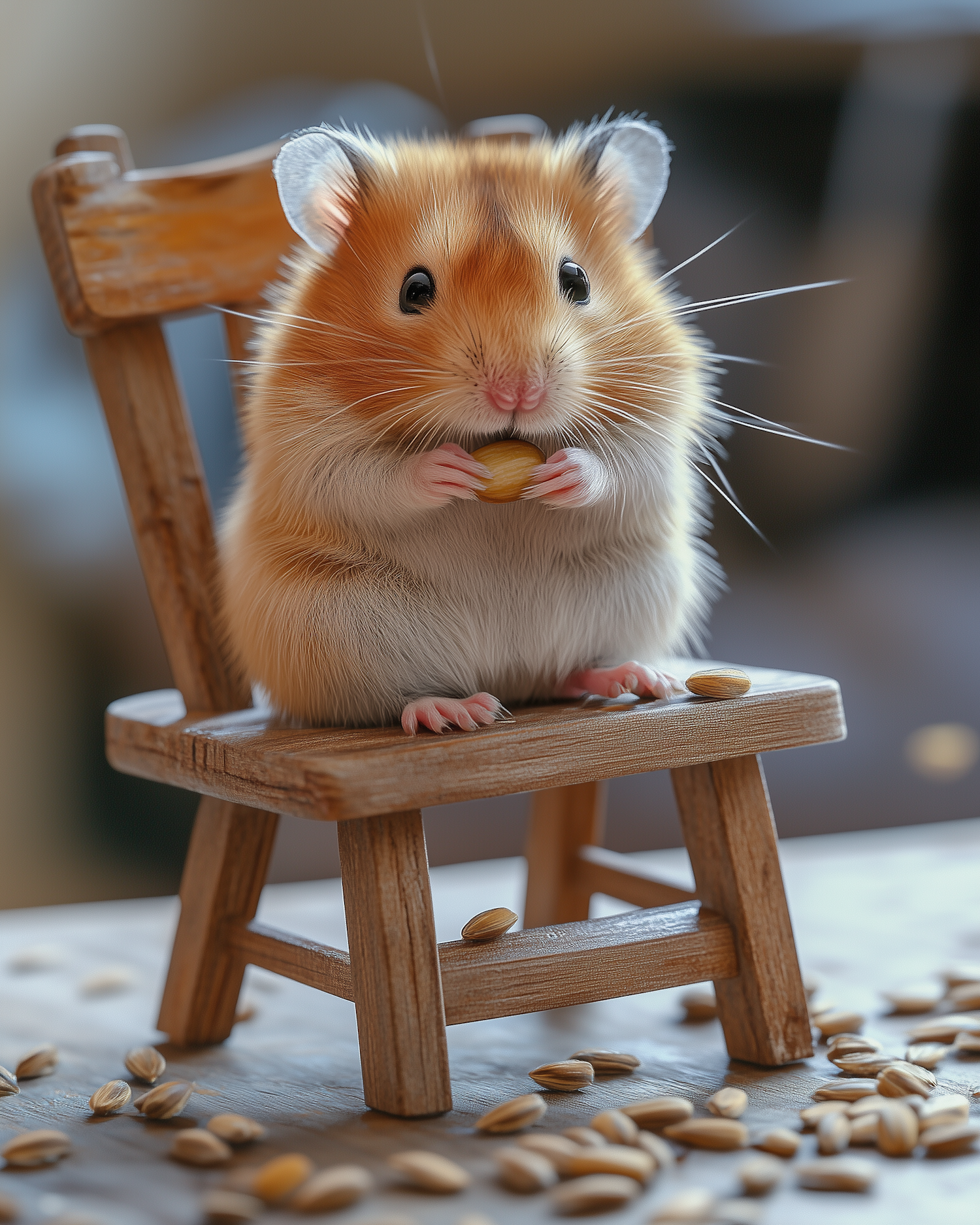 Cozy Hamster on Chair