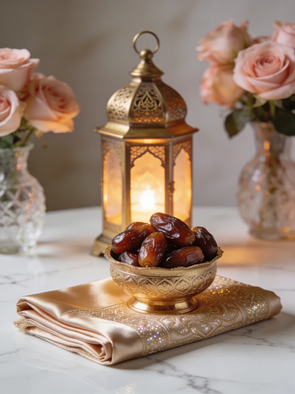 Golden Bowl with Dates
