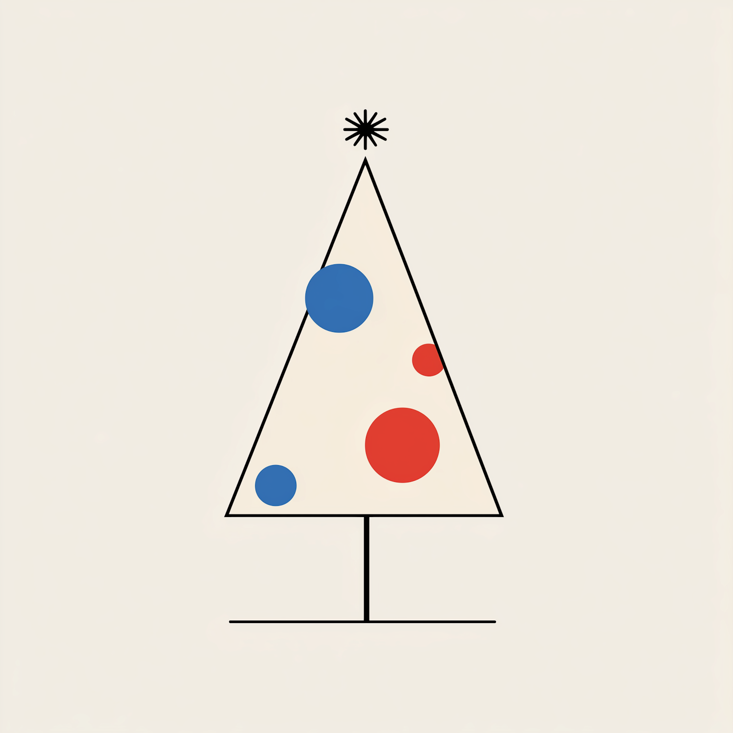 Minimalist Christmas Tree Illustration