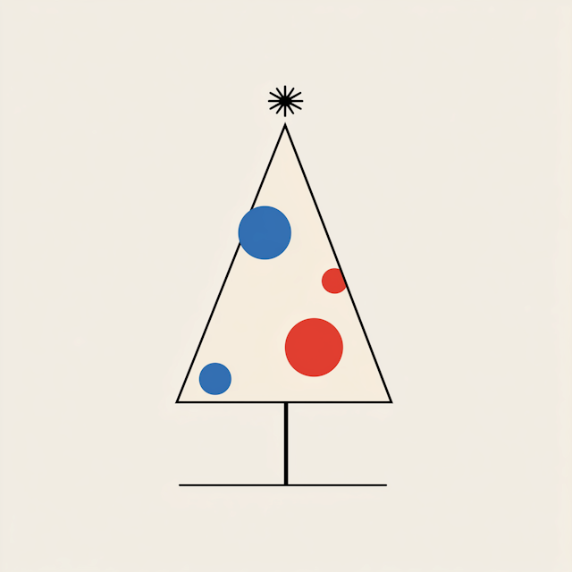 Minimalist Christmas Tree Illustration