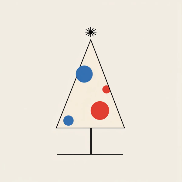 Minimalist Christmas Tree Illustration