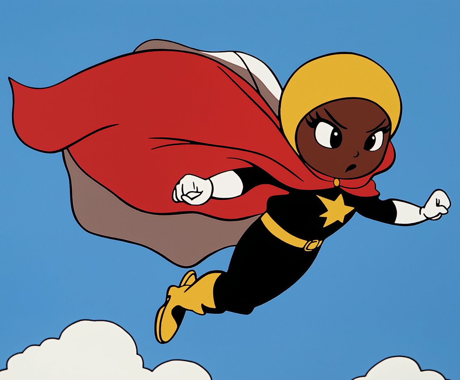 Female Superhero in Flight