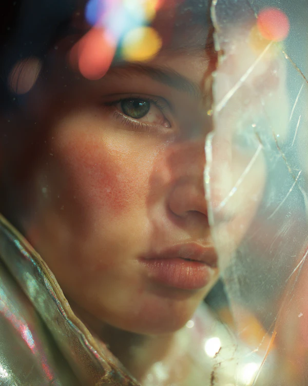 Dreamy Cracked Portrait