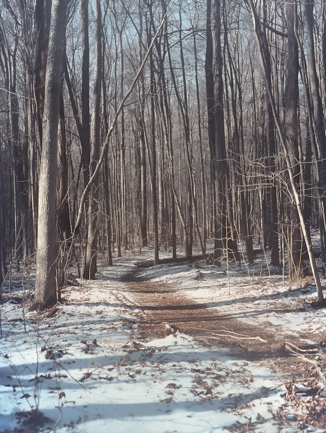 Serene Wintery Forest