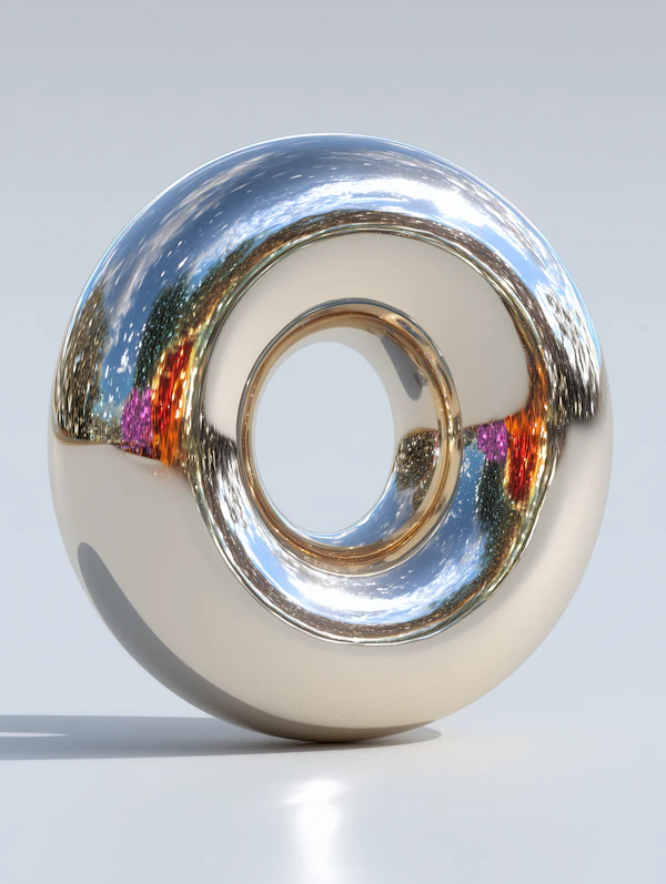 Reflective Metallic Torus