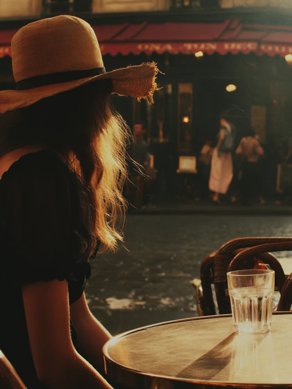 Woman at Outdoor Café