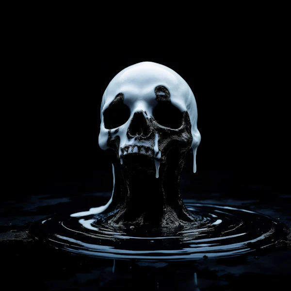 Eerie Skull Reflection