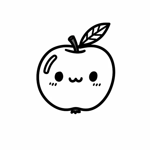 Smiling Apple Character
