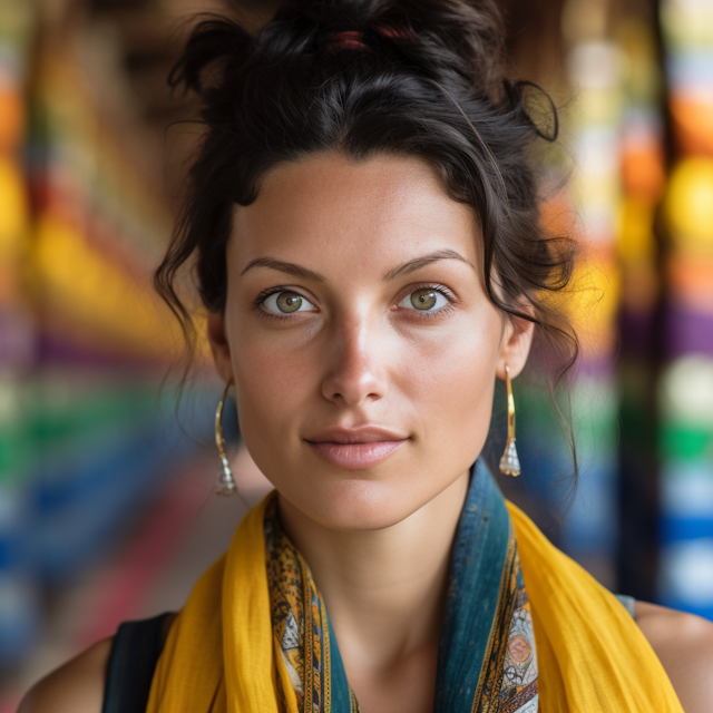 Portrait of a Woman with Cultural Attire