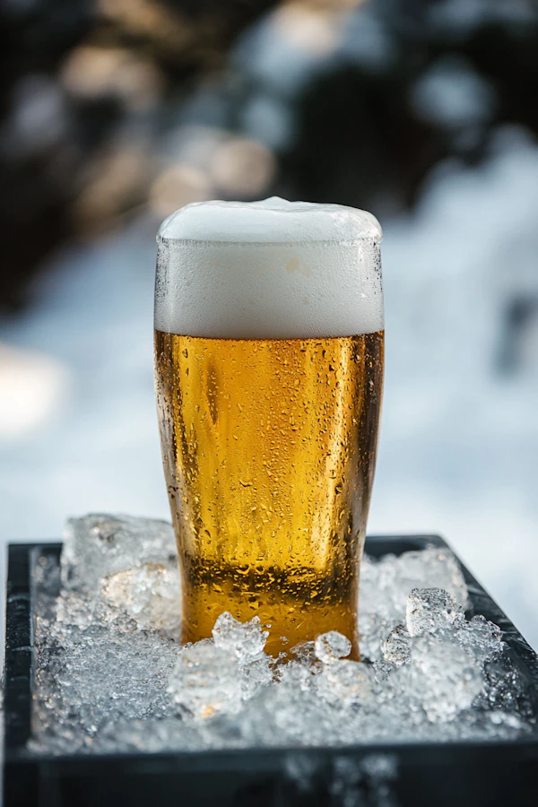 Chilled Beer with Ice